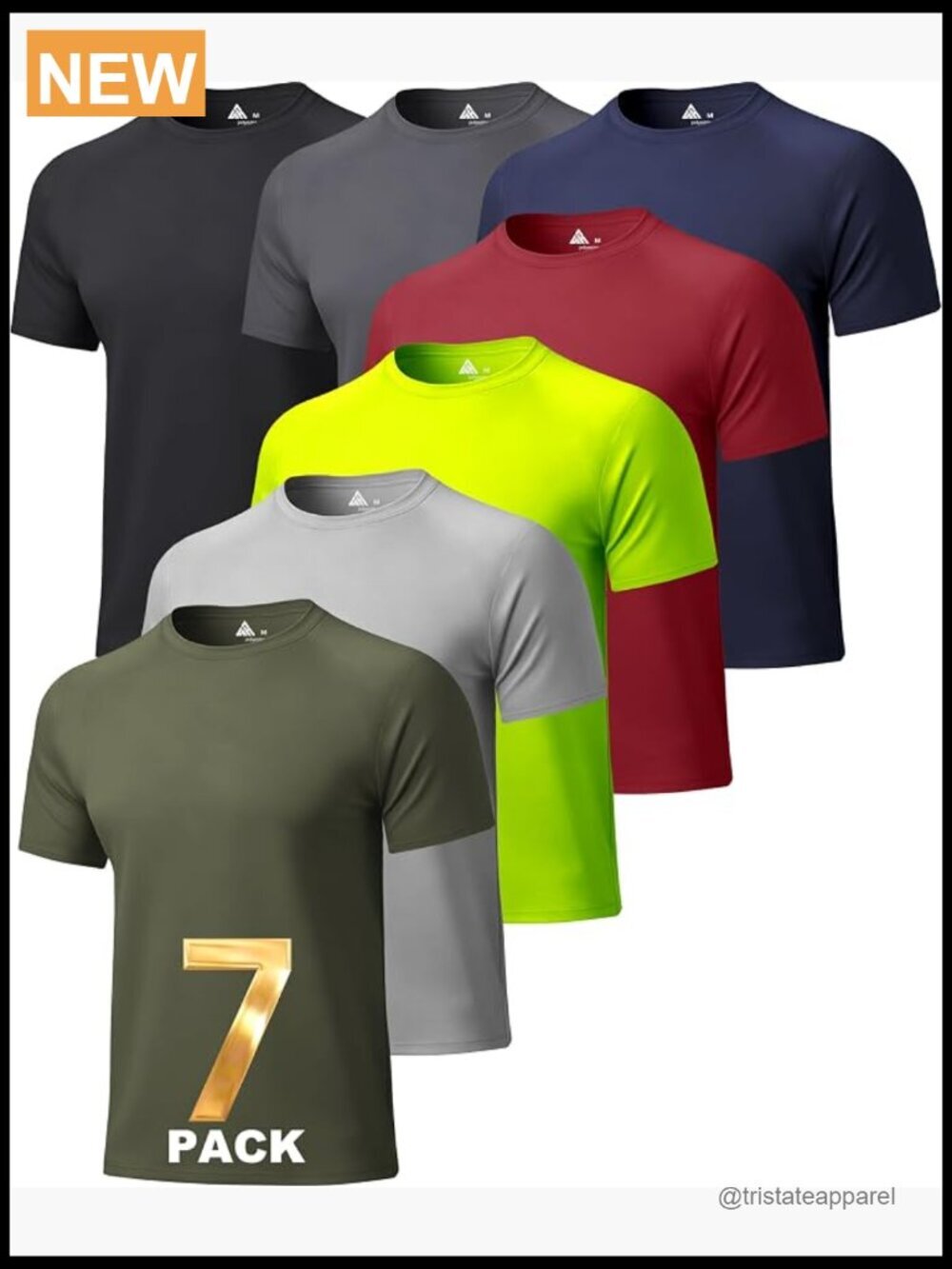 UPF 50+ Rash Guard 7 Pack Men's Swim Shirts Fast Dry Sun Protection Activewear